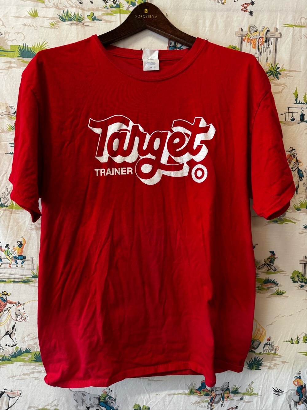 Target Men’s Red Graphic Trainer Logo T-Shirt